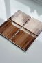 Glass Coaster| Set of 4 New Wooden Pattern| 10cm X 10cm - 3