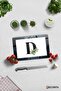 Glass Cutting Board - Glass Cutting Board |   Letter Design |   D |   20cm X 30cm