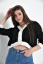 Women's Buttoned Knitwear Crop Oversize Cardigan - 3