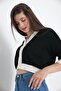 Women's Buttoned Knitwear Crop Oversize Cardigan - 6