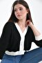 Women's Buttoned Knitwear Crop Oversize Cardigan - 7