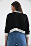 Women's Buttoned Knitwear Crop Oversize Cardigan - 8