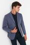 Indigo Slim Fit Knitted Stretchy Fabric Blazer Jacket Tmnaw23Ce00025 - 3