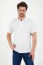 Polo Men's White Buttoned Short Sleeve Regular Fit Polo Collar T-shirt - 3