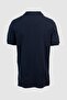 Men's Navy Blue 100% Cotton Polo Collar Custom Fit T-Shirt - 2