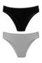 2-Piece Cotton Heart Rubber Slip Women's Panties