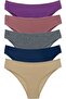 5-Piece Cotton Heart Rubber Slip Women's Panties
