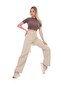 Ngbutika Beige Wide Leg Palazzo High Waist Trousers - 5