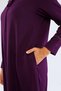 Sleeve and Collar Embroidered Summer Linen Ferace - Plum - 2