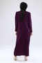 Sleeve and Collar Embroidered Summer Linen Ferace - Plum - 7