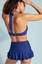 Women's Blue Skirt Bikini Bottom - 3