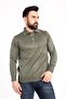 Men's Thin Wool Knitwear Knit Regular Fit Polo Collar Dad Sweater Blouse 5015 - 3