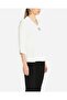 Women's Beige Blouse with Metal Accessories - 5