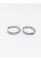 Silver Color Surgical Steel Hoop Earrings 4 Pieces - 3