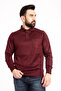 Men's Thin Wool Knitwear Knit Regular Fit Polo Collar Dad Sweater Blouse 5015 - 2