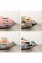 4-Piece Double Sided Colorful Onedraw Drawing On Background Modern Raschel Knitted Pillow Throw Pillow Cover Set - 2