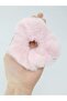 179c Medium Size Faux Fur Plush Hair Rubber Buckle - 2