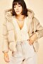 Women's Camel Hooded Inflatable Coat 10141018 - 6