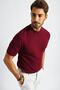 Men's Crew Neck Ribbed Short Sleeve Thin Knitwear Sweater 21w301 - 3