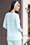 Woman's Blue Maternity Pajama Set Mbp23725-2 - 2