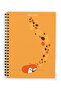 Gift - N006 A5 Design Spiral Notebook - Orange Fox Notepad
