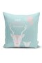 Children's Room Pillowcase with Cute Deer Design on Pink Floor