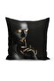 African Womens Themed 4-Piece Pillow Cushion Cover with Black Background - 5