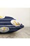 Double Sided Dark Blue Digital Printed Modern Raschel Knitted Pillow Throw Pillow Cover with Anchor Drawing on the Floor - 3