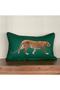 E812a Double Sided Leopard Patterned Throw Pillow Cover with Piping on the Edges