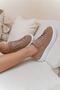 Angelo Women's Nude Real Suede Eva Sole Sneakers - 4