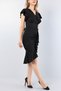 Black Flounce Double Breasted Neckline Slit Glitter Evening Dress Night Graduation Dress 121 582046 - 2