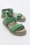 Wıtna Green Suede Genuine Leather Women's Sandals