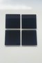 Glass Coaster| Set of 4 Solid Color - Black| 10cm X 10cm - 4