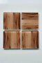 Glass Coaster| Set of 4 New Wooden Pattern| 10cm X 10cm - 4