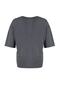 Antrasit Geniş Kalıp Nakış Detaylı Örme Büyük Beden T-Shirt TBBSS22BF00002 - 6