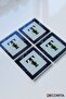 Glass Coaster| Letter Design| Set of 4| T| 10cm X 10cm - 3