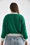 Women's Buttoned Knitwear Crop Oversize Cardigan - 8