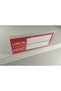 Pvc Adhesive Angled Shelf Visor Price Tag 4 cm X 10 cm - Pack of 100 - Pld-40100