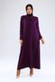Sleeve and Collar Embroidered Summer Linen Ferace - Plum - 3