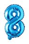 Blue Numeral Balloon Sequin Transparent Balloon Blue Tones Balloon Bouquet - 4