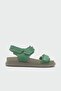 Wıtna Green Suede Genuine Leather Women's Sandals - 6