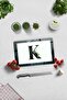 Glass Cutting Board - Glass Cutting Board |   Letter Design |   K |   20cm X 30cm - 2