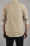 Slim Fit Tight Fit Men's Denim Shirt Beige - 4
