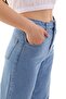 90's Light Blue Lycra Super High Waist Loose Jean Trousers - 2