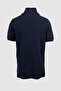 Men's Navy Blue 100% Cotton Polo Collar Custom Fit T-Shirt - 3