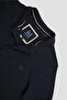 Men's Navy Blue 100% Cotton Polo Collar Custom Fit T-Shirt - 4