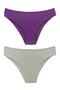 2-Piece Cotton Heart Rubber Slip Women's Panties