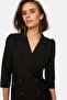 Black Button-Detail Mini Woven Jacket Dress TWOSS20EL0407 - 4