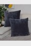 Plush Rabbit Rabbit Throw Pillow Cover Square - Dark Gray - 4