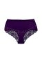 5-Piece Cotton Half Lace Back High Waist Plus Size Women's Panties - 4